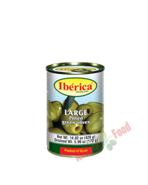 Iberica Pitted Green Olives 24x432ml