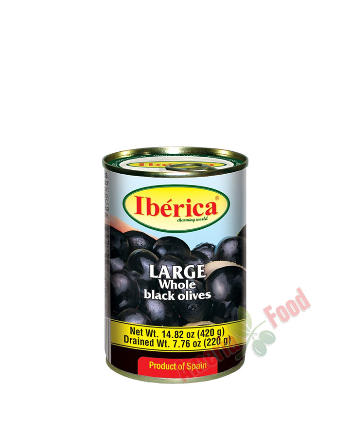 Iberica Black Whole Olives 24x432ml