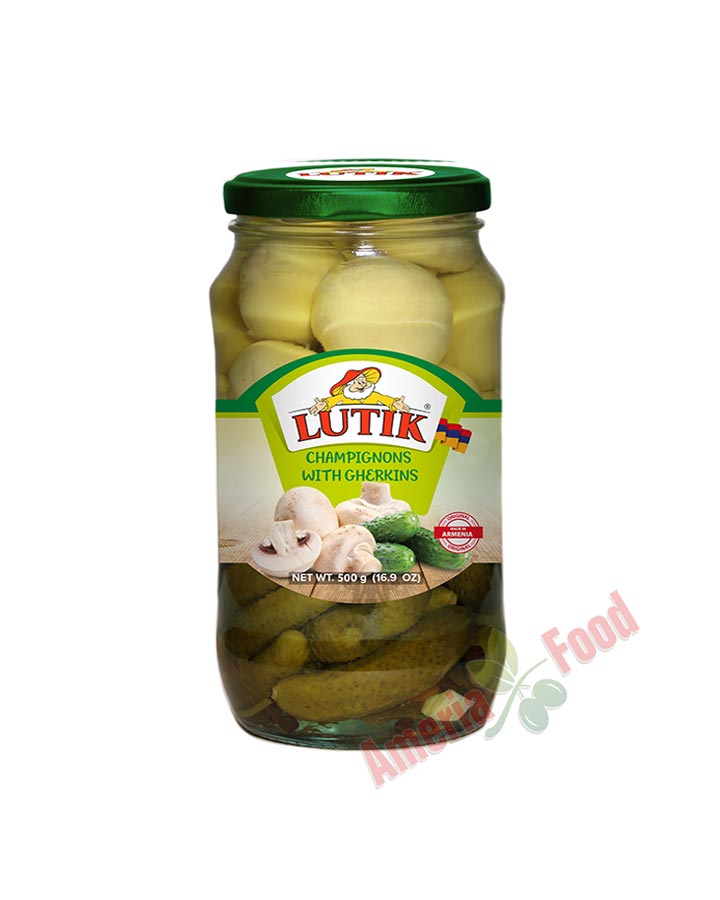 lutik pickled champignons with gherkins