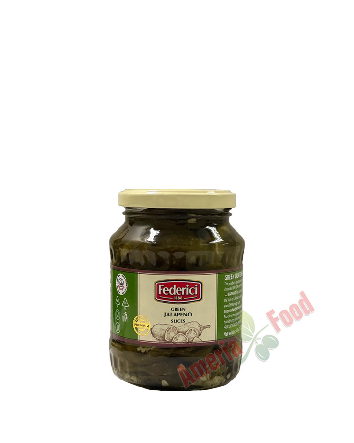 Federici Green Jalapeno Slices 12x340gr