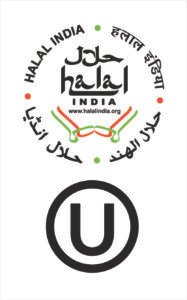 Halal India Certification Logo + Orthodox Union (OU) Kosher Logo
